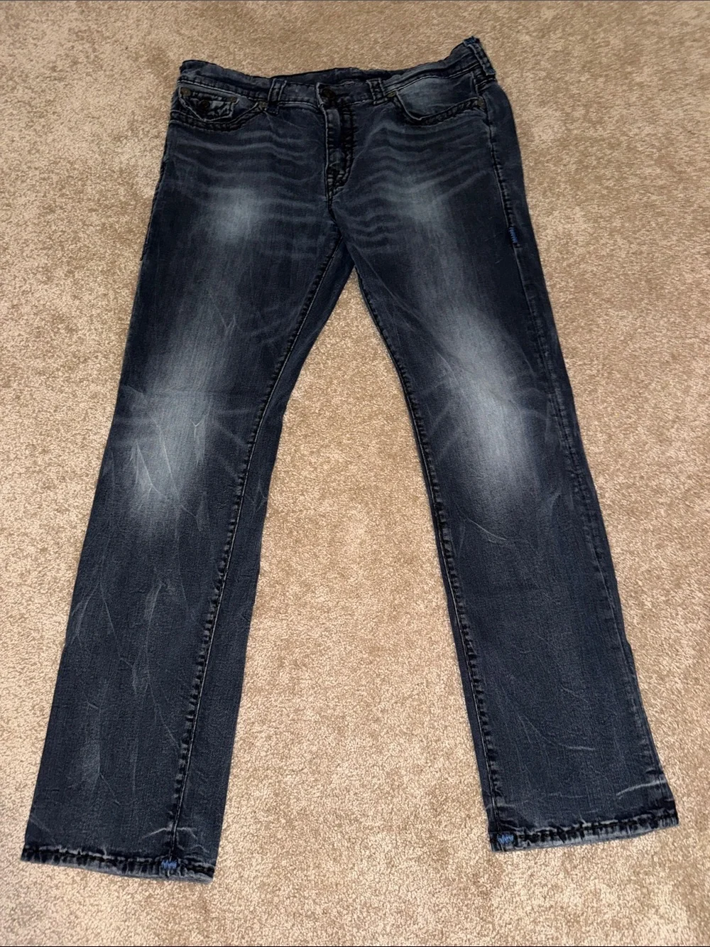 True Religion Ricky Jeans - Size 38 - Back Flap Pockets